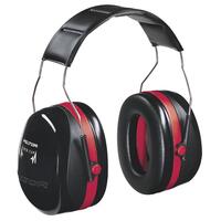 3M H10A 105 Peltor Optime Over-the-Head Hearing Protector NRR 30dB, Black/Red.