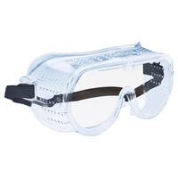 115 Perforated Goggle Clear frame, Clear lens.