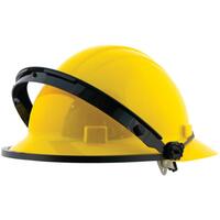 E18 Nylon Face Shield Carrier fit all ERB safety full brim style hard hats, Black.