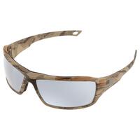 Live Free Camo, Red Mirror lenses, Individually boxed safety glasses.