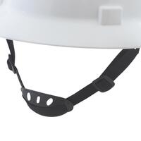 Chin Strap with Chin Guard, Black. Attaches to all ERB Safety hard hats.