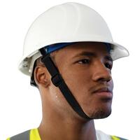 1116 Chin Strap without Chin Guard, Black.  Attaches to all ERB Safety hard hats.