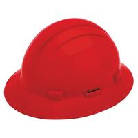 Americana Full Brim with Accessory Slots and 4-Point Mega Ratchet Suspension, Red.