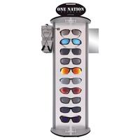 O.N.E. Nation display program with 10 styles of Safety Glasses, 60 pair total