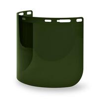 FS-15WS5 Green Polycarbonate Shade 5 Welding Face Shield, 8" x 15.5" x .078", Molded Cylinder.