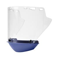 FS-18L-CP Clear Premium Lexan Face Shield with Chin Protector, 10" x 18.5" x .078", Molded Cylinder.