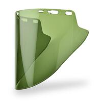 FS-18LG Green Premium Lexan Face Shield, 10" x 18.5" x .078", Molded Cylinder.