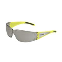 SF10-ERBSG-53G-AF Reflect-Specs Gray AF/PC Lens, Hi Viz Yellow Temples with Silver Reflective Panel.