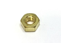 NT09-031-18-B 5/16"-18 BRASS FINISHED HEX NUT