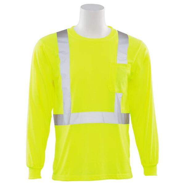 SF20-ERB14121 9602S Type R, Class 2 Jersey Knit Long Sleeve T-Shirt , Hi Viz Lime, MD.