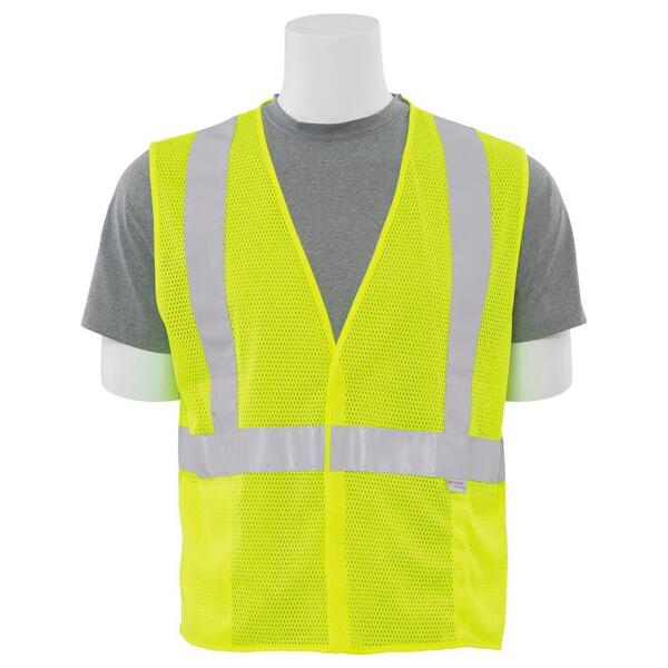 SF20-ERB14511 S15 Type R, Class 2 Mesh Safety Vest with 3M Reflective Material, Hi Viz Lime, LG.