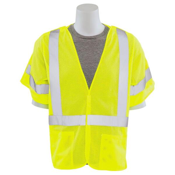 SF20-ERB61243 S620 Type R, Class 3 Break-Away Safety Vest, Hi Viz Lime, 3X.