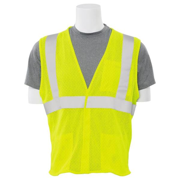 SF20-ERB61255 IFR153 Type R, Class 2 Inherent Flame Resistant Anti-Static Safety Vest Mesh, Hi Viz Lime, MD.