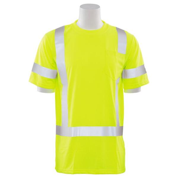 SF20-ERB61279 9801S Type R, Class 3 Jersey Knit Short Sleeve T-Shirt, Hi Viz Lime, LG.