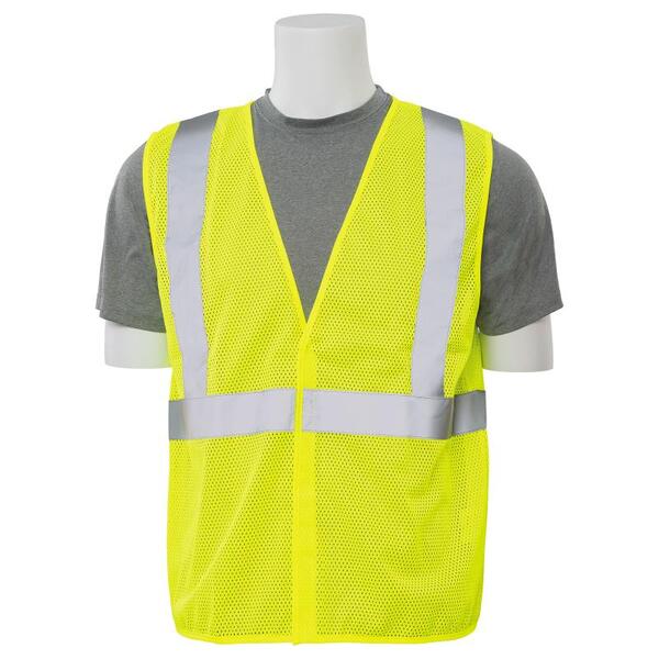 SF20-ERB61429 S362 Type R, Class 2 Economy Mesh Safety Vest, Hi Viz Lime, 3X.