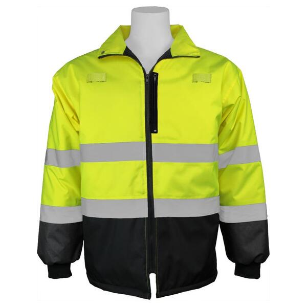 SF20-ERB61866 W560 Type R, Class 3 Extended Tail Jacket with Black Bottom, Hi Viz Lime, 5X.