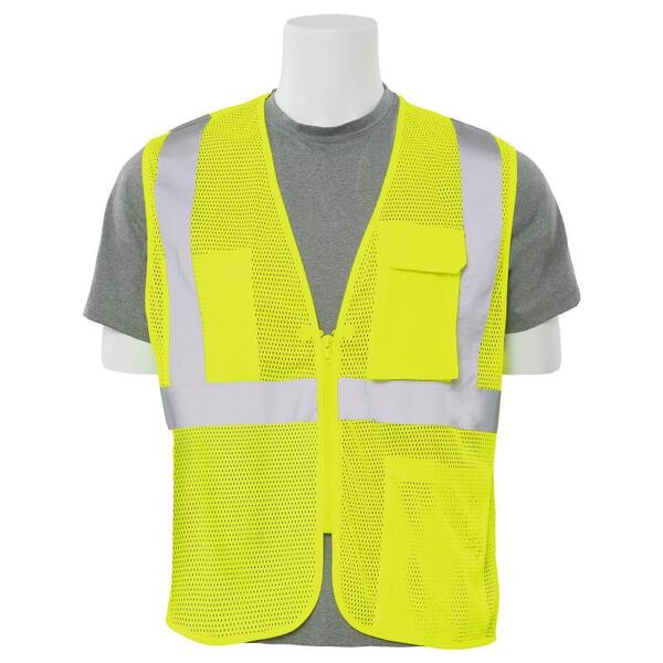 SF20-ERB61882 S169 Type R, Class 2 Surveyor's Safety Vest Mesh, Hi Viz Orange, XL.