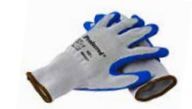 PROFERRED BLUE LATEX / GRAY POLYESTER GLOVE S (6 PAIR)