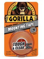 GORILLA MOUNTING TAPE CLEAR 60 IN- 6 PCS