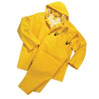 SF20-ERB14350 4035 Rain Suit, 3pc. - Jacket, Detachable Hood, Overalls. .35mm PVC/Polyester. MD.
