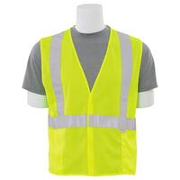 SF20-ERB14510 S15 Type R, Class 2 Mesh Safety Vest with 3M Reflective Material, Hi Viz Lime, MD.