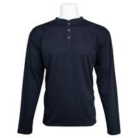 SF20-ERB61038 9505IFR Inherent Flame Resistant Non-ANSI Men's Long Sleeves Henley, Blue, 2X.