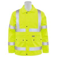 SF20-ERB61480 S371 Type R, Class 3 Rain Coat with 3M Reflective Material, Hi Viz Lime, MD.